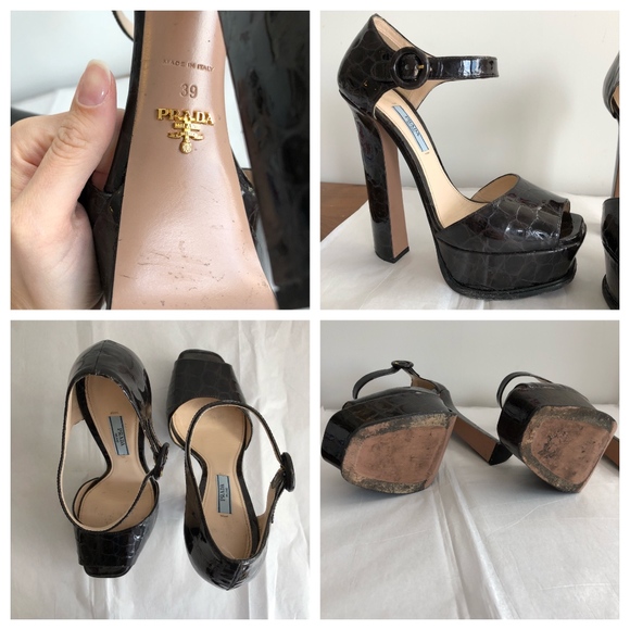 PRADA Donna Platform Heeled Sandals - Picture 7 of 8